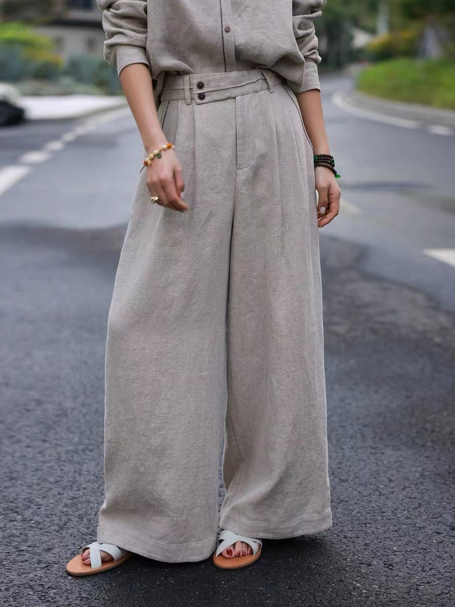 Natural 100% Linen Pants