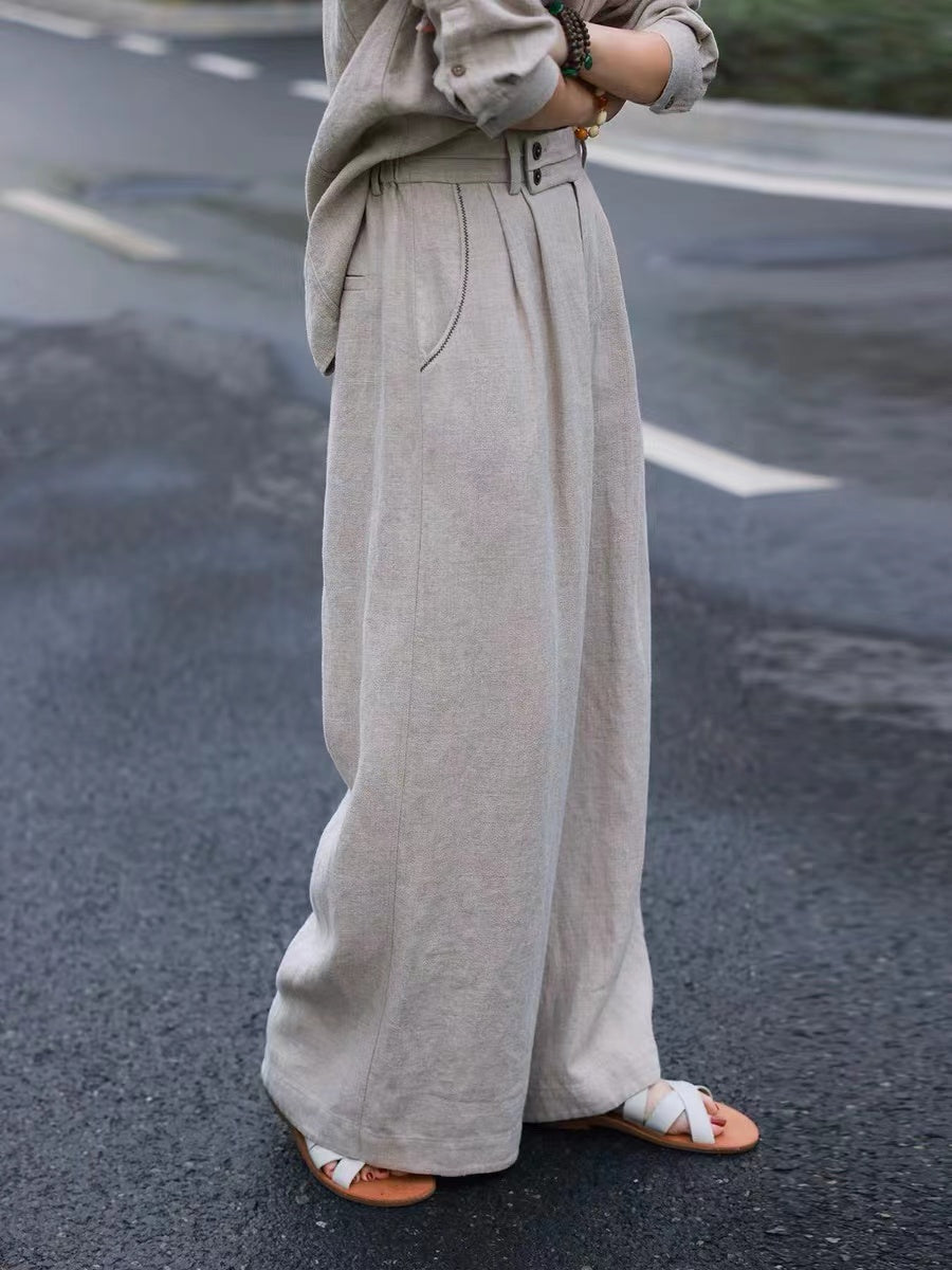 Natural 100% Linen Pants