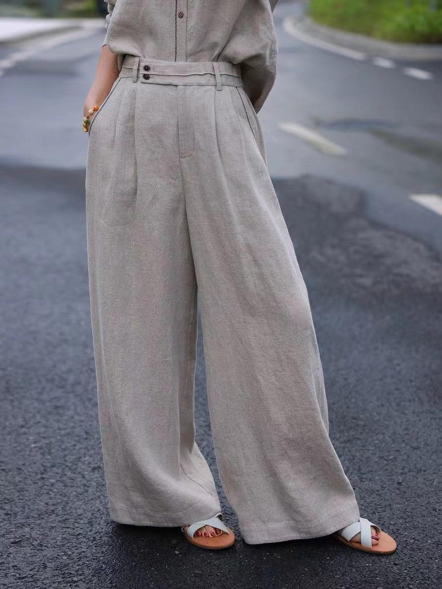 Natural 100% Linen Pants
