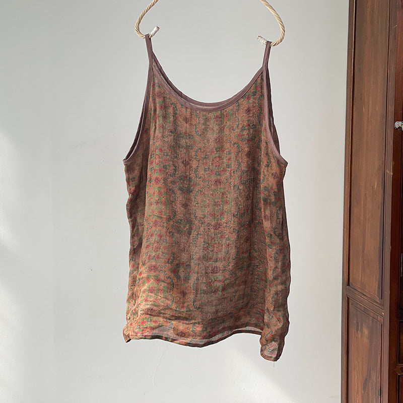 Ramie Floral Tank Top