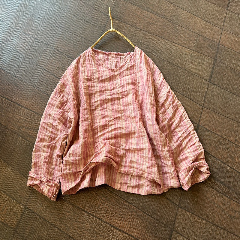Chic Striped Linen Top
