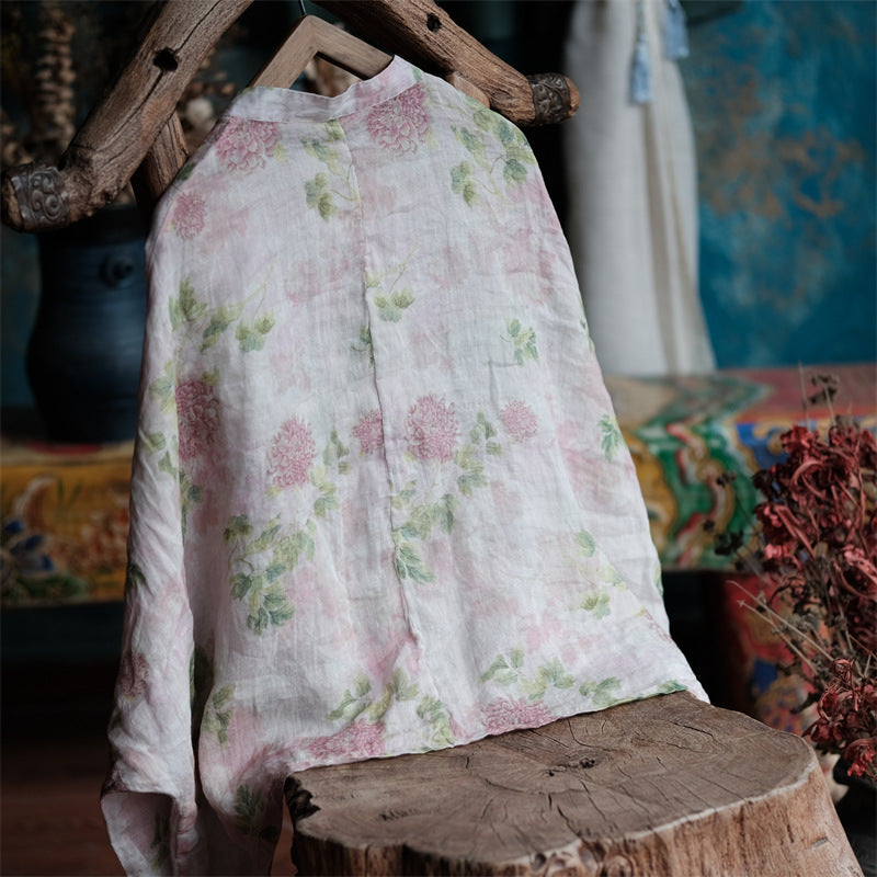 Peach Pink Ramie Top