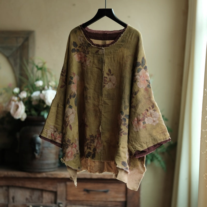 Vintage Floral Cotton Top