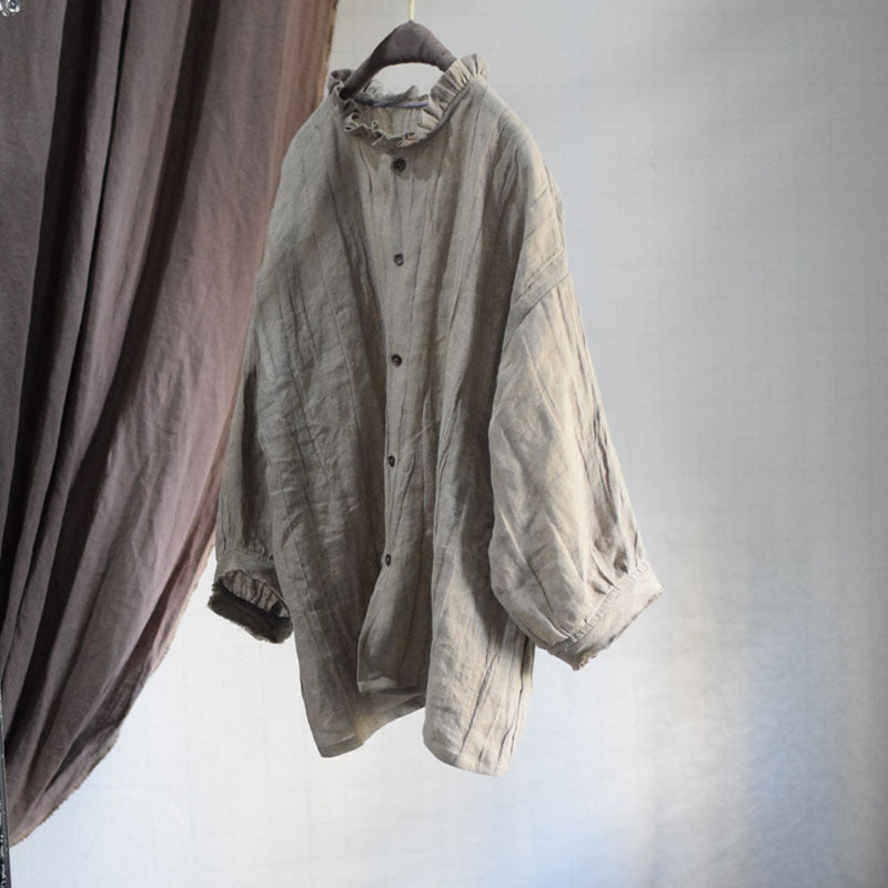 Textured Linen Blouse
