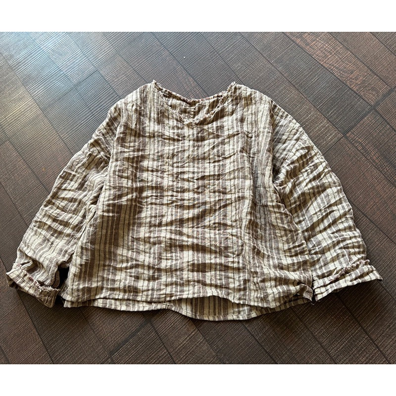 Chic Striped Linen Top