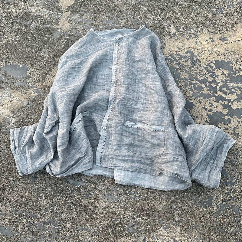 Garment-Washed Ramie Top