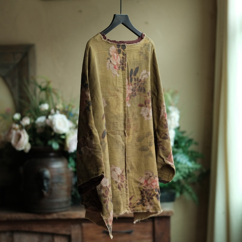 Vintage Floral Cotton Top