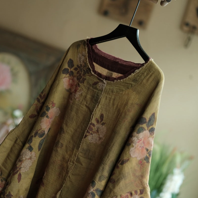 Vintage Floral Cotton Top