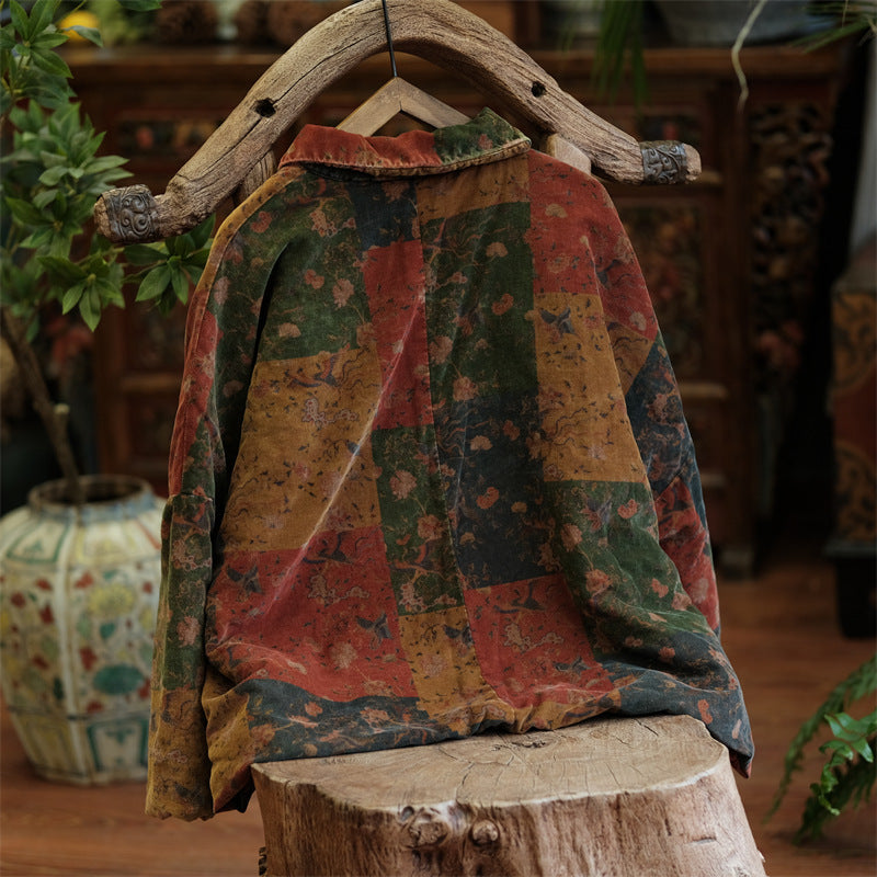 Back view showing soft cotton padding and playful print design