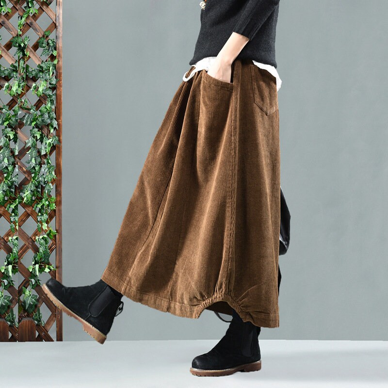 Corduroy Midi Skirt