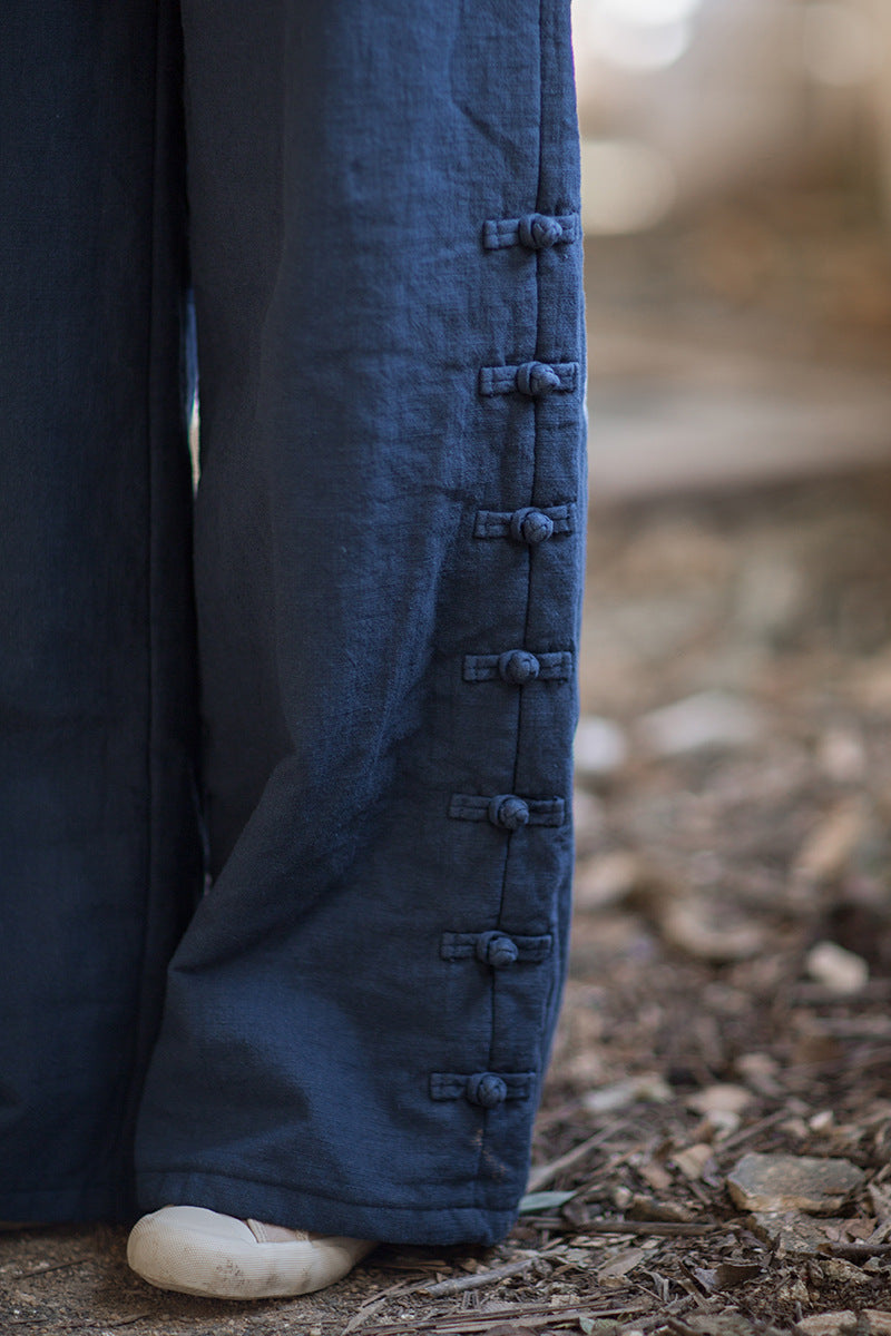 Cozy Natural Ramie Quilted Pants