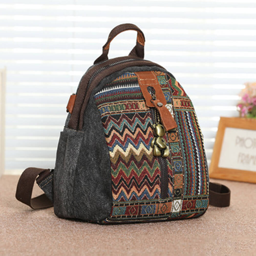Ethnic Retro Canvas Backpack