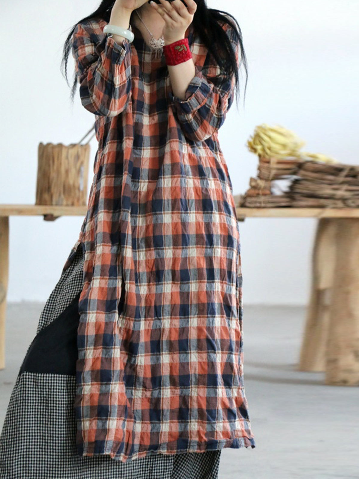 Plaid Cotton Dress