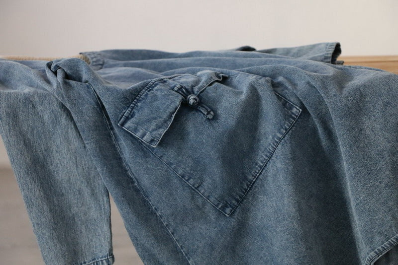 Denim Cotton Flare Dress