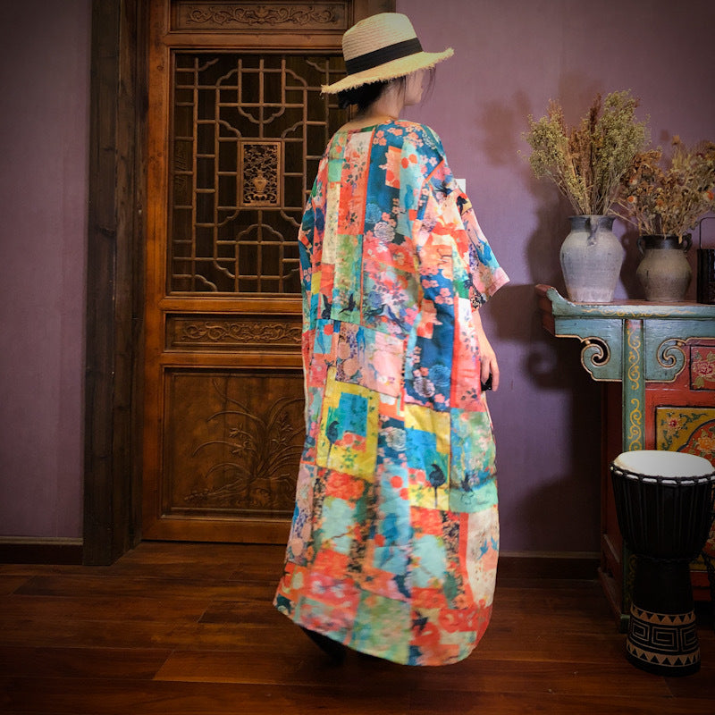 Linen Colorful Dress