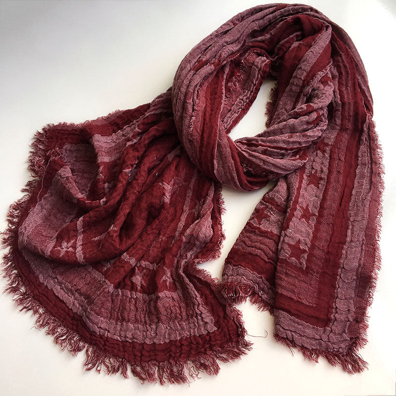 Retro Rayon Star Scarf