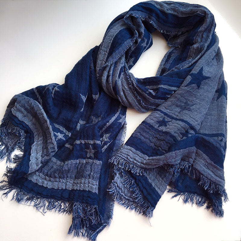 Retro Rayon Star Scarf