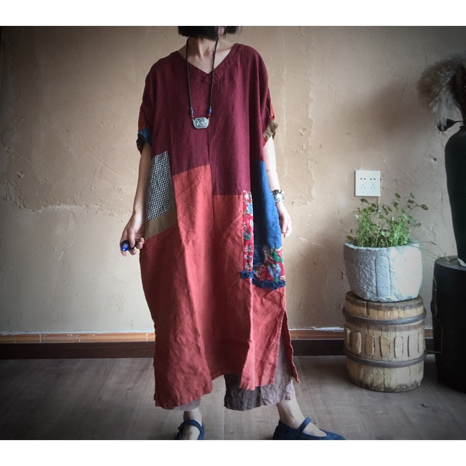 Color Block Patchwork Dress