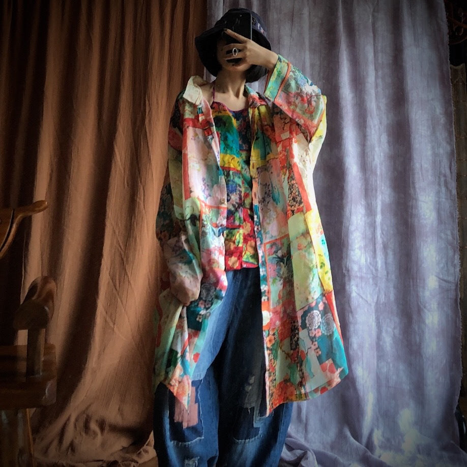 Linen Colorful Blouse