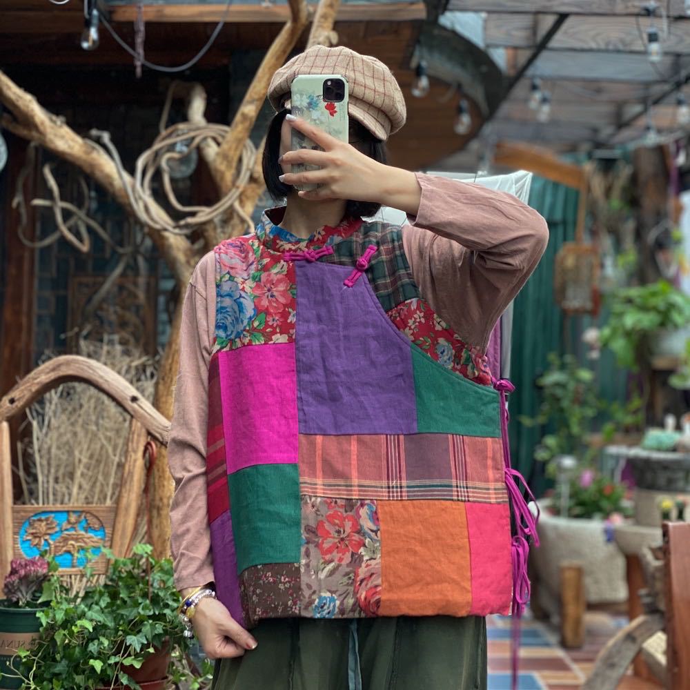 Patchwork Color Block Vest