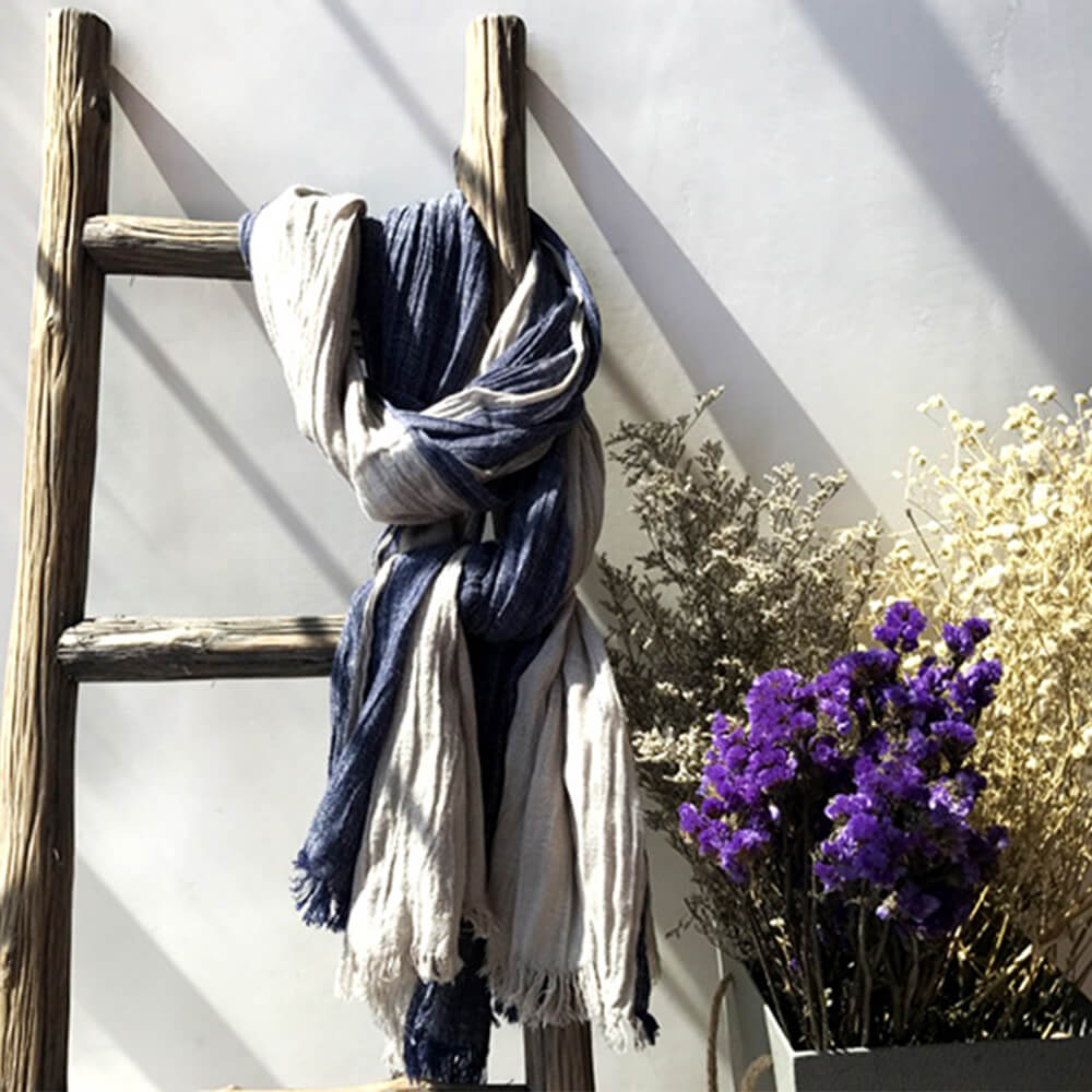 Cotton Color Block Scarf