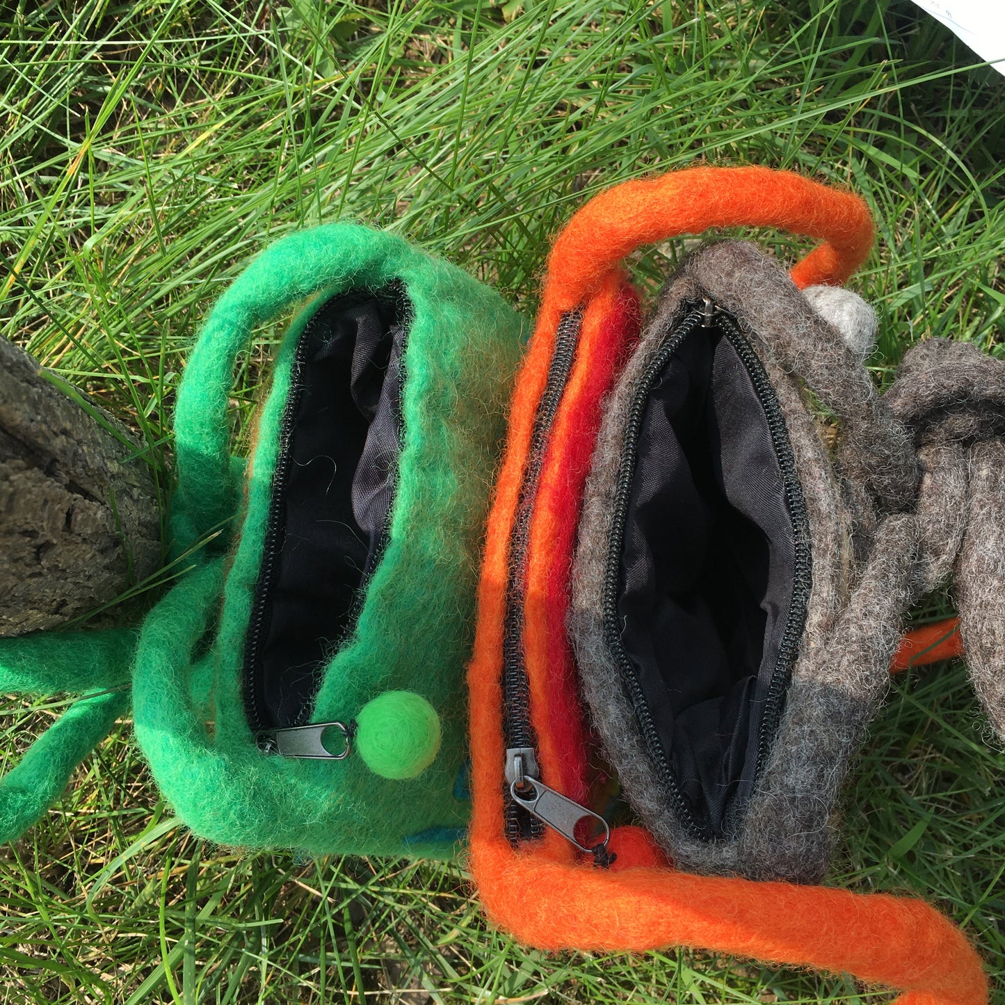 Hippie Boho Unique Felt Handmade Crossbody bag