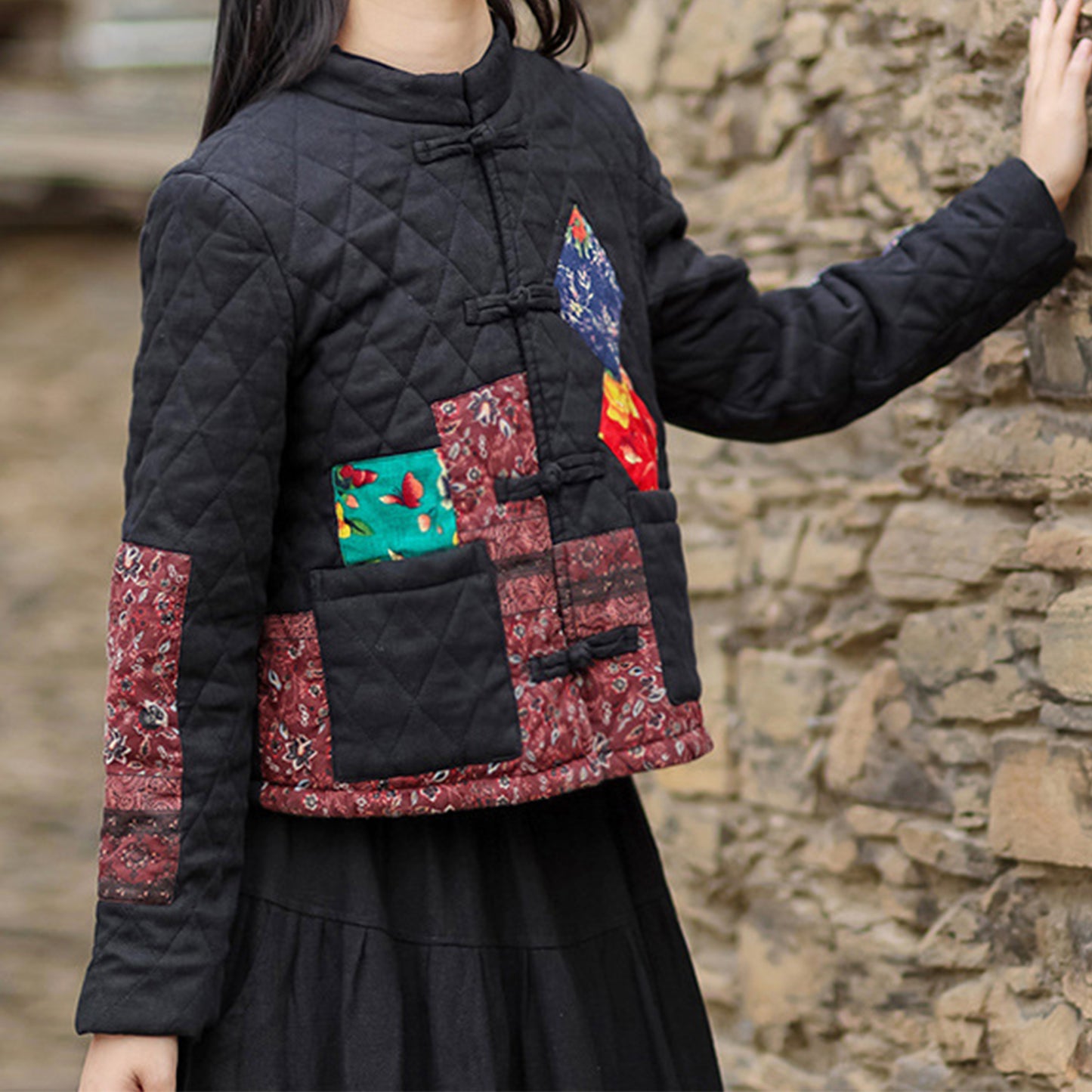 Retro Patchwork Quilted Jacket