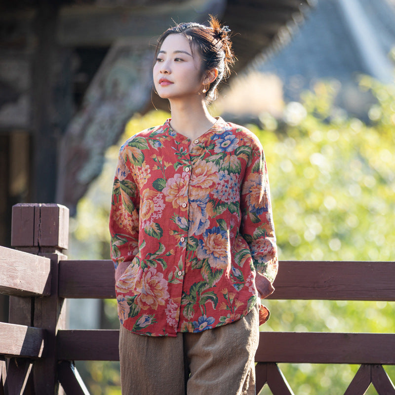 Cotton Floral Blouse