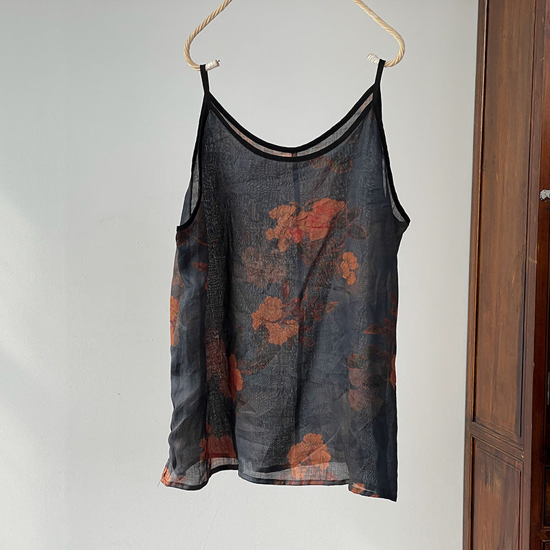 Ramie Floral Tank Top