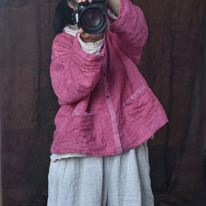 Garment-Washed Ramie Top