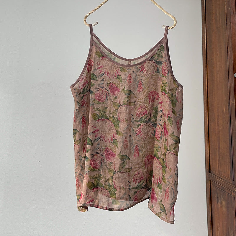 Ramie Floral Tank Top