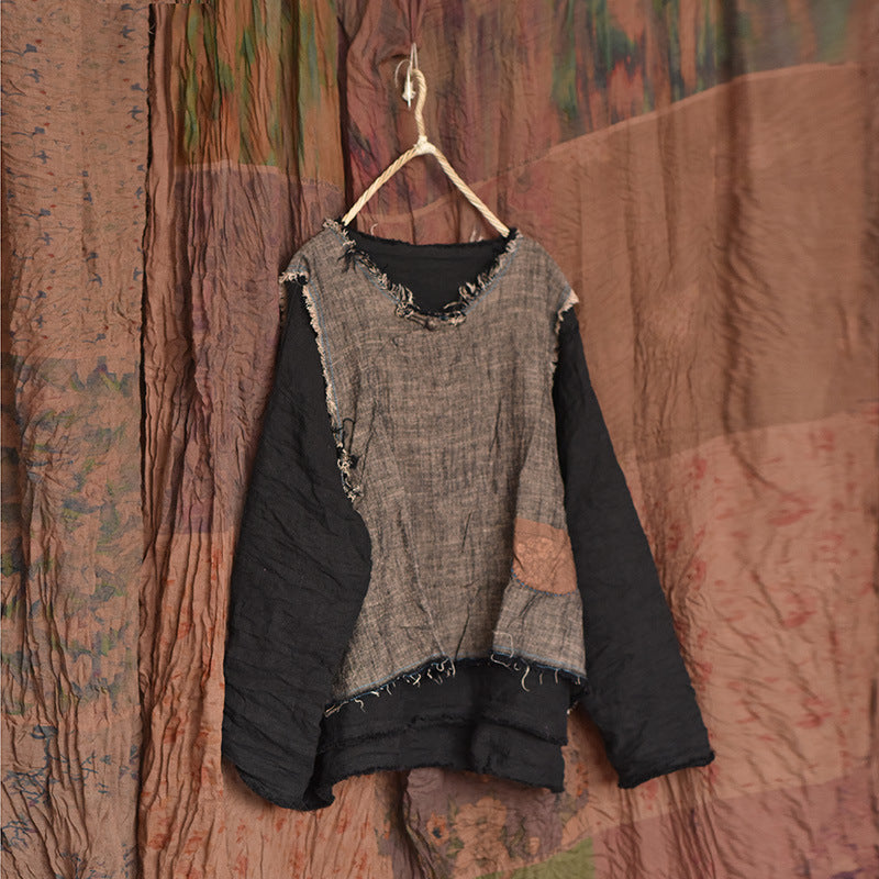 Distressed Raw-Edge Vest