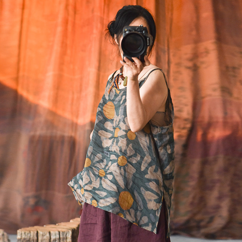 Ramie Floral Tunic Tank