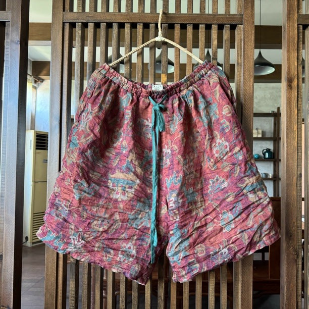 Floral Ramie Shorts
