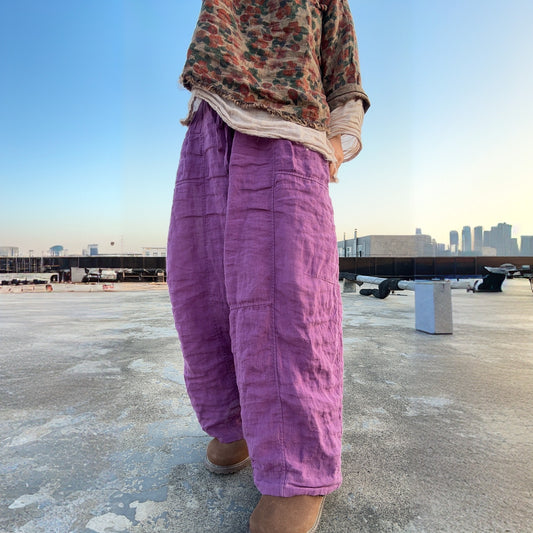 Sand-Washed Linen Pants