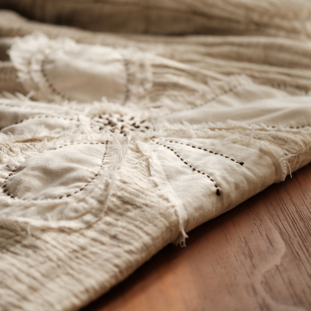 Quilted padding texture of cozy cardigan