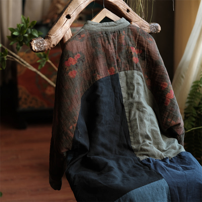 Close-up of quilted stitching and soft padded cotton fabric