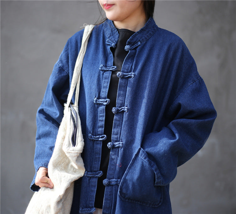 chic denim jacket detail close-up