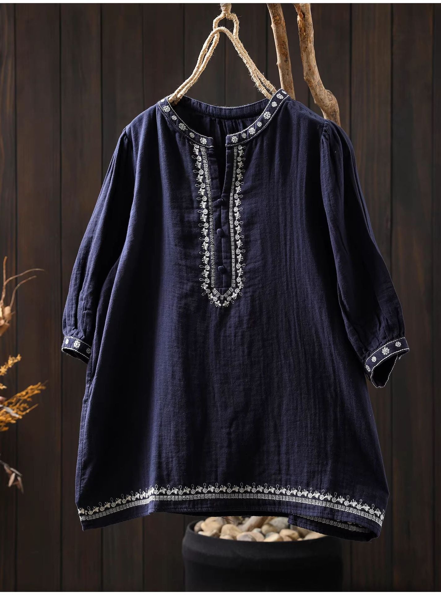 boho cotton blouse casual outfit lifestyle look