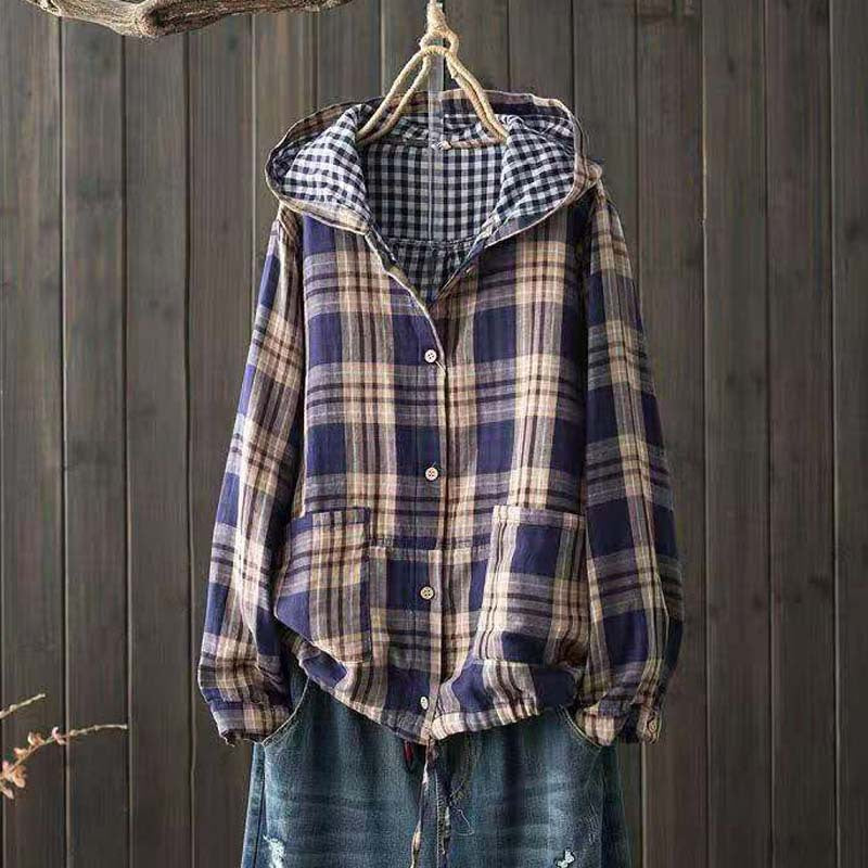 cotton plaid shirt everyday wear
