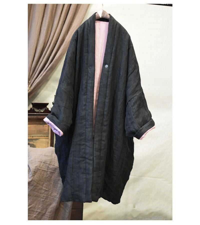 Close-up of distressed linen fabric texture