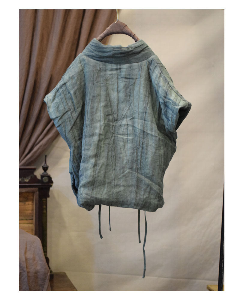 cozy linen vest back view