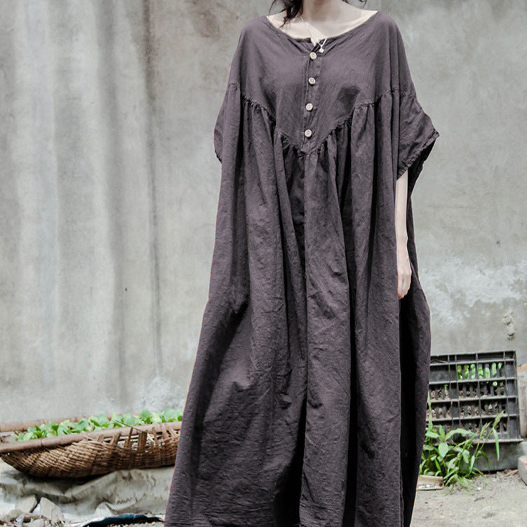 Detailed texture of breathable organic cotton and linen blend