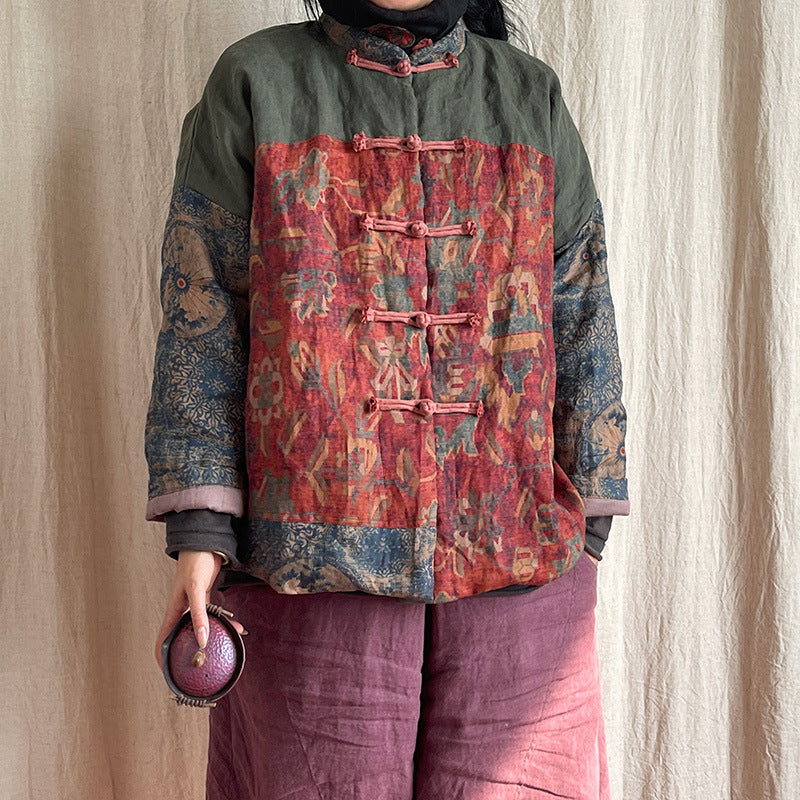 Layered outfit styling with vintage frog button quilted jacket