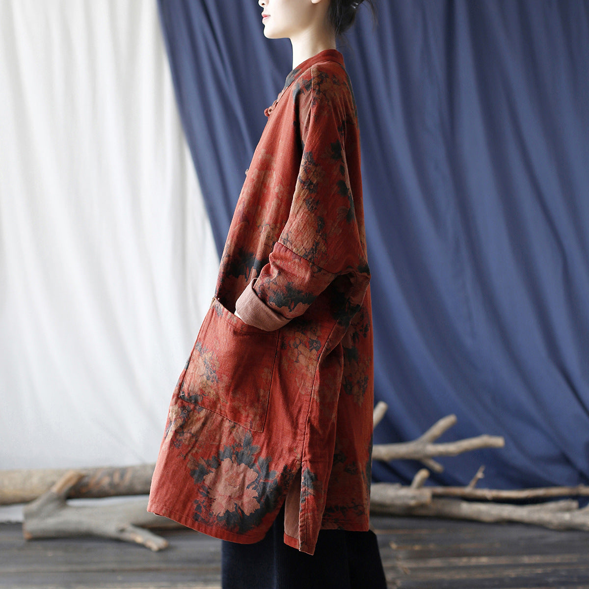 Styled Look Vintage Floral Cotton Jacket
