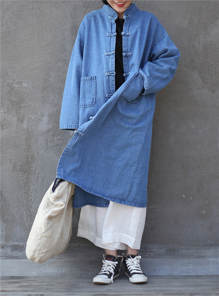 stylish chic jean jacket front view