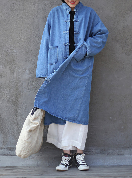 stylish chic jean jacket front view