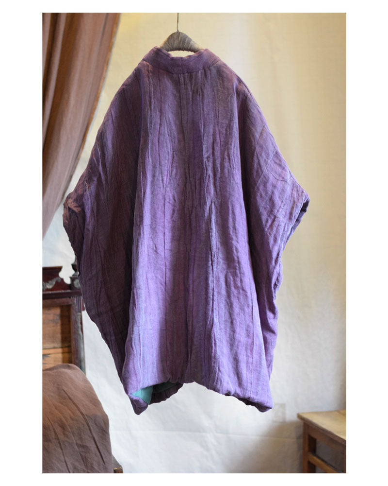 Back view of textured linen padded vest