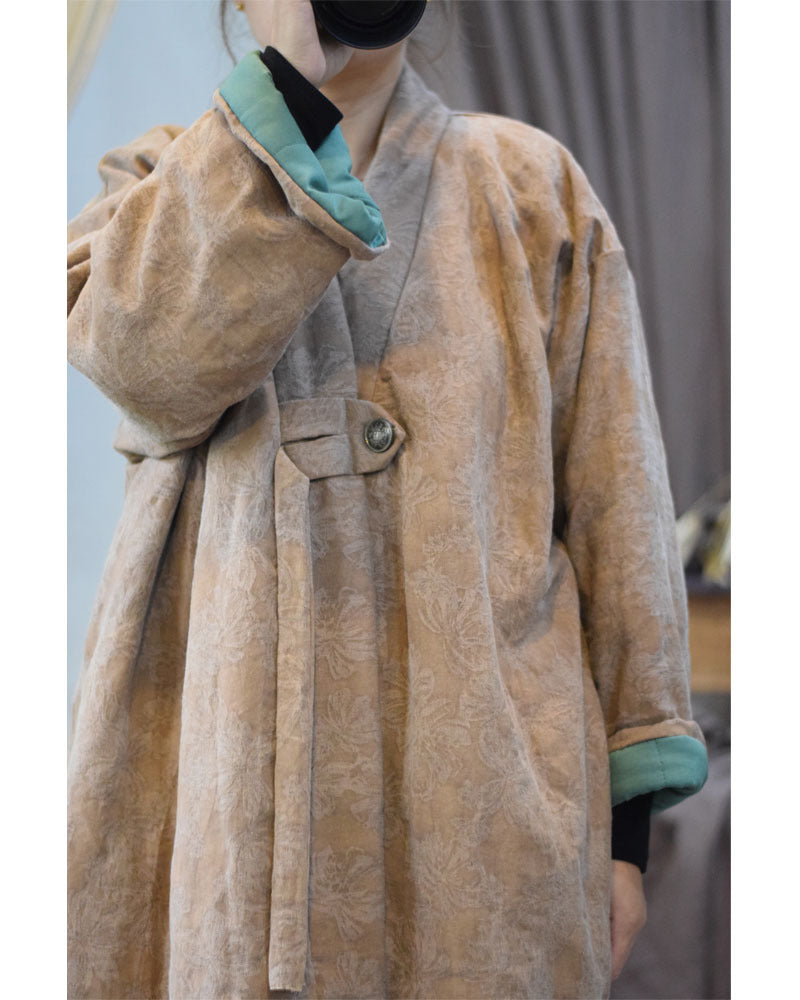 Distressed Jacquard Quilted Jacket