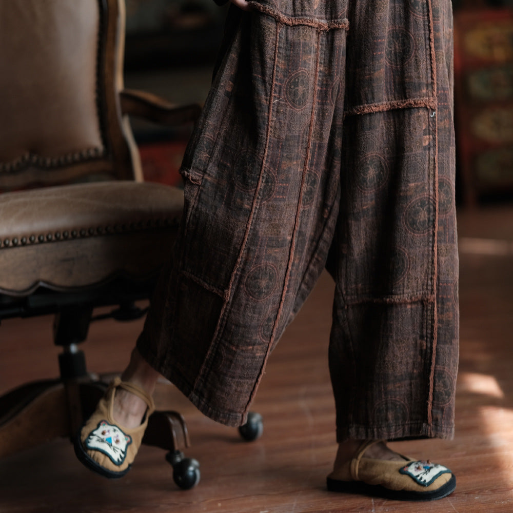 Distressed Raw Hem Pants